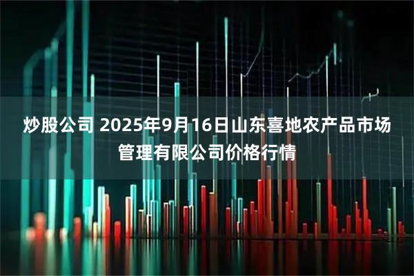 炒股公司 2025年9月16日山东喜地农产品市场管理有限公司价格行情